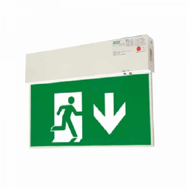 Denko SLED W1201RM White LED Slim Emergency Exit Sign-Double Sided