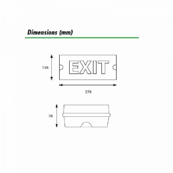 Denko WLEX 100RM Weather Proof Emergency Exit Sign