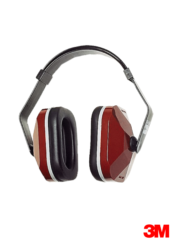 3M E-A-R Model 1000 Earmuffs 330-3001, Black/ Maroon Color