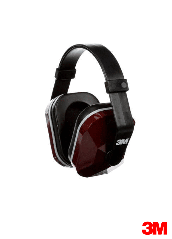 3M E-A-R Model 1000 Earmuffs 330-3001, Black / Maroon Color