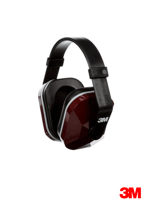 3M E-A-R Model 1000 Earmuffs 330-3001, Black/ Maroon Color