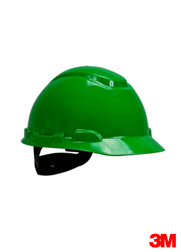 3M H700 Hard Hat 4-Point Ratchet Suspension - Green