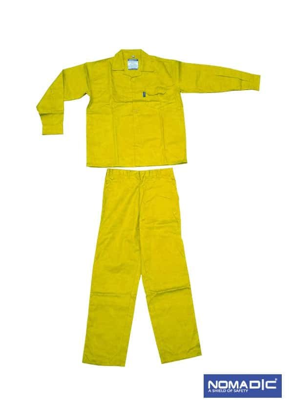 100% Cotton FR 320 GSM- Coverall -Yellow-S