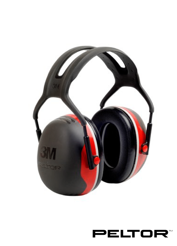 3M X3A PELTOR Over-the-Head Earmuffs-Red