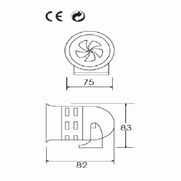 Mini Metal Motor Siren MS-190 220V Industrial Alarm Sound