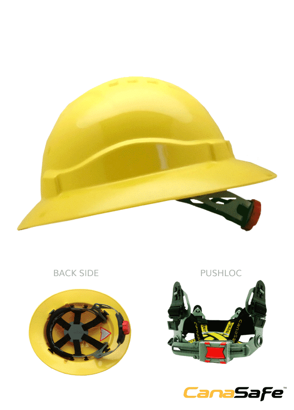 Canasafe iMPactor I Full Brim Pushloc Yellow Hat