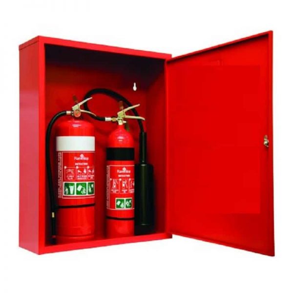 Mild Steel Single Door Two Cylinder Fire Extinguisher Cabinet