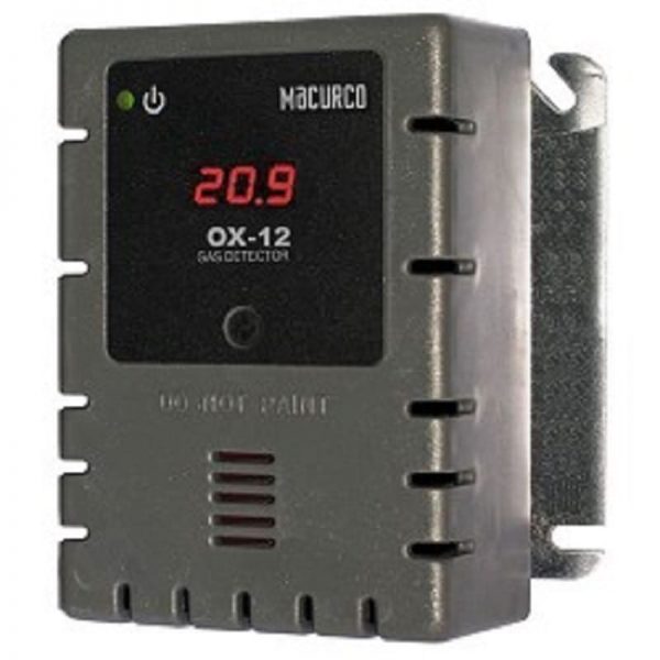 Macurco OX-12 Oxygen O2 (Line Voltage) Fixed Gas Detector Controller Transducer