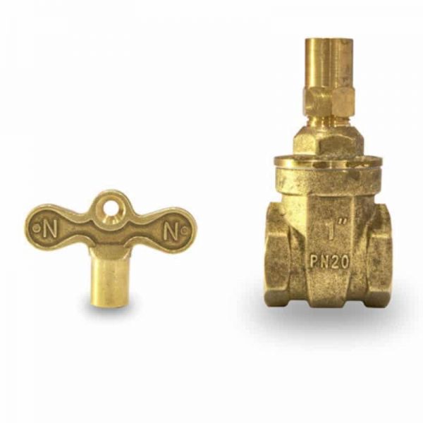 Lock Shield Valve 1 Inch Threaded (Brass)