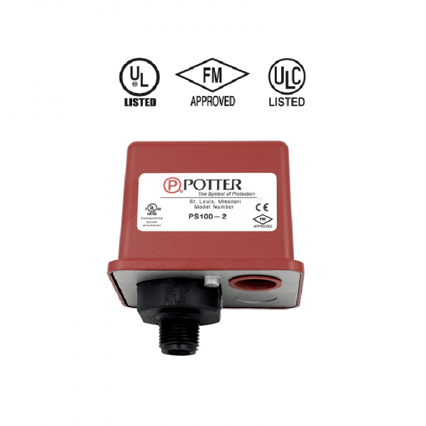 Potter PS100-2 Pressure Type Flow Switch with Two SPDT Contacts