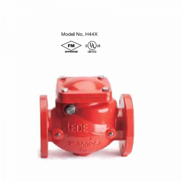 LEDE 4 Inch Resillient Seated Swing Check Valve, Flanged End, UL/FM Approved