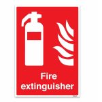 Safety sign fire extinguisher