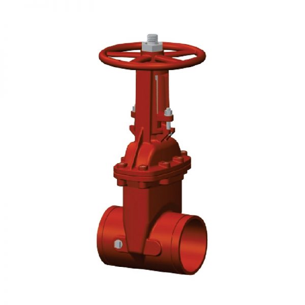 Lifeco 3299-300-GLF 6 Inch OS&Y Resilient Seated Gate Valve - Grooved End