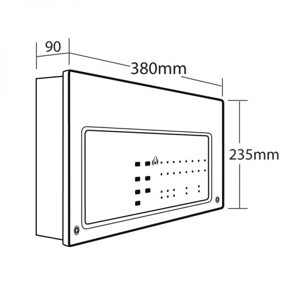 C-Tech CFP708E-4 Economy 8 Zone Conventional Fire Alarm Panel