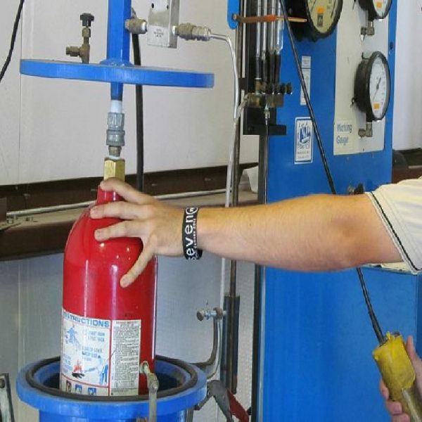 Hydrostatic Testing & Refilling OF 9kg DCP Fire Extinguisher