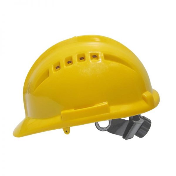 Vaultex VHVR Yellow Ventilated Helmet with Ratchet Suspension