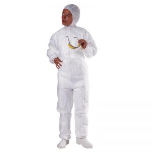 deltaplus-p0106-white-polypropylene-hooded-overall