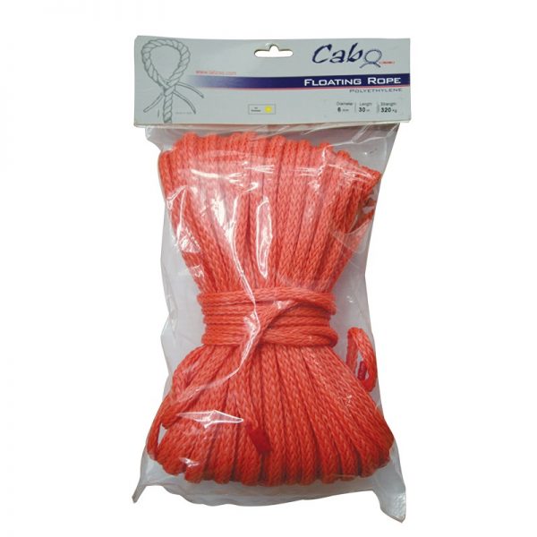 Lalizas Cabo 70260 Polyethylene Floating Rope, Orange Colour(8mm Dia)