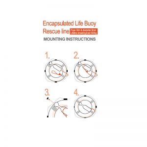 Encapsulated Life Buoy Rescue line, 30m