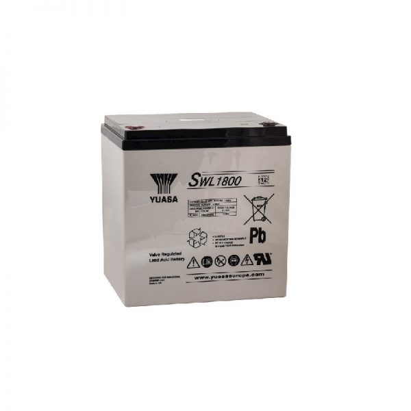Yuasa SWL1800 (12V 55Ah) General Purpose VRLA Battery - Capacity at 10-hour Rate (Ah)