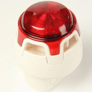 KAC-CWSS-WR-W5-White-Body-Deep-Base-Red-LED-Sounder-Beacon