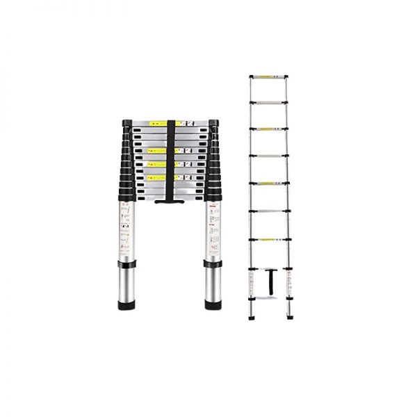 Telescopic Expansion Aluminum Folding 5 Mtrs 15 Steps Heavy Duty Indoor Outdoor Ladder