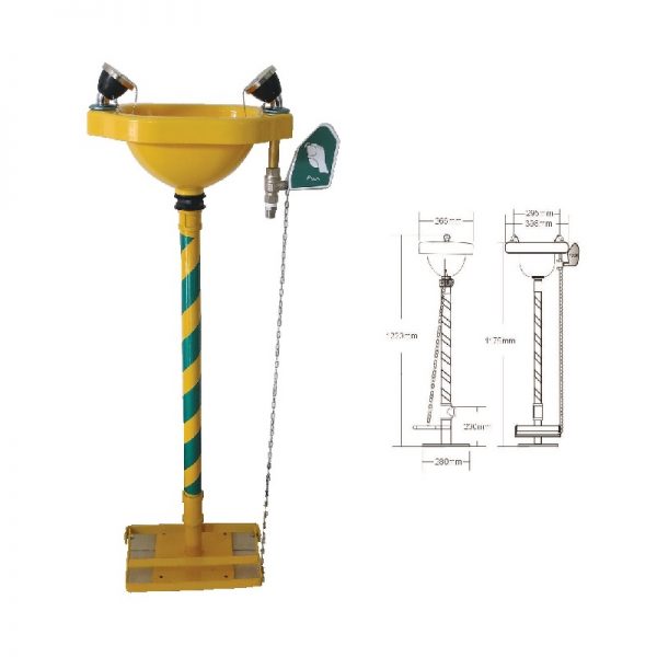Eyevex EE 2798 YR Emergency Eyewash Station with Foot Operator