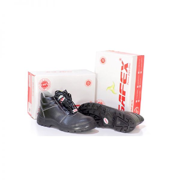 Safex High Ankle Safety Shoes for Workers, Size - 42