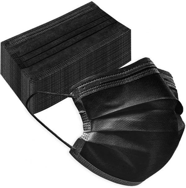 Vaultex BCM 3 Ply Disposable Mask Black(Pack of 40)