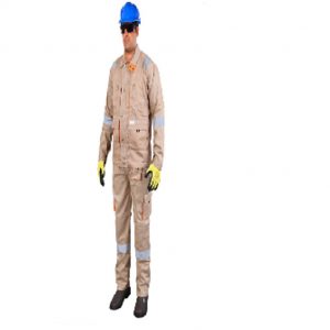 Vaultex CSO 100% Twill Pant & Shirt With Reflectives - European Style Beige