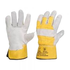 Vaultex FPK Single Palm Leather Working Gloves Yellow
