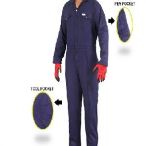 Vaultex HEV 100% Cotton Coverall Navy Blue