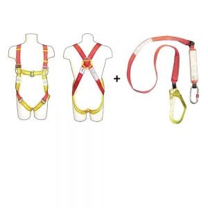 Vaultex LEC Full Body Harness With Single Webbing Lanyard and Shock Absorber