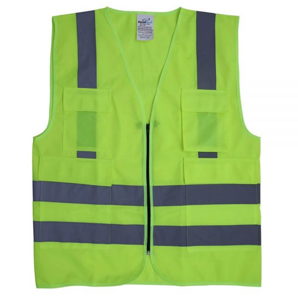 Vaultex NKO Reflective Fabric Vest 4 Pockets With Zipper (MOQ of 6 Pcs)