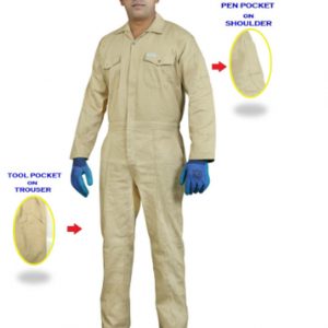 Vaultex TVU 100% Cotton Coverall Beige