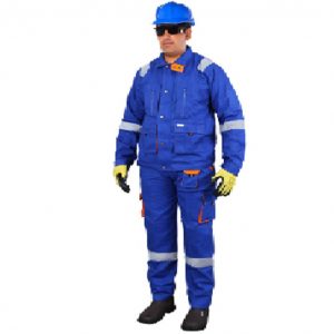 Vaultex VFU 100% Cotton Pant & Shirt With Reflectives - European Style Royal Blue