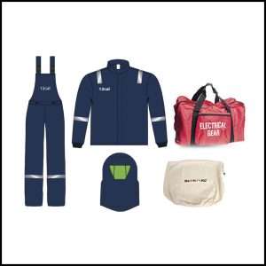 Lok-Force Arc Flash Kit - 12 Cal With Bib Overalls, Coats & Hood X Large KIT-AF12-TABL-SBHD-XL