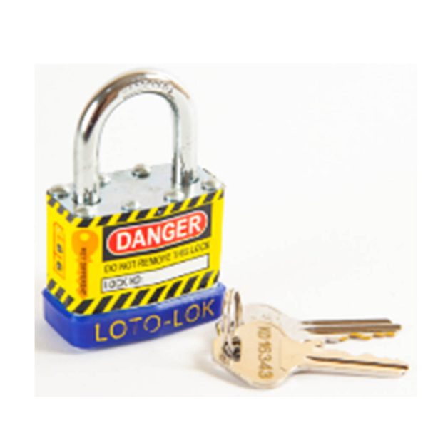 Loto Lok 2PTPSBKDS24 Laminated Steel Safety Lockout Padlock Blue(MOQ of 3 Pcs)