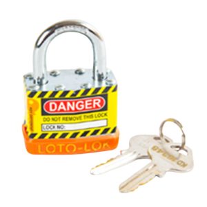 Loto Lok 2PTPSOKDS24 Laminated Steel Safety Lockout Padlock Orange(MOQ of 3 Pcs)