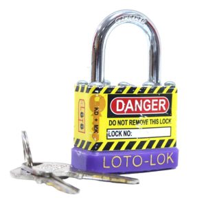 Loto Lok 2PTPSPKDS24 Laminated Steel Safety Lockout Padlock Purple(MOQ of 3 Pcs)