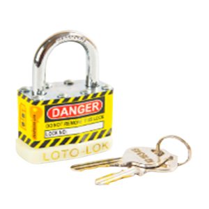 Loto Lok 2PTPSWKDS24 Laminated Steel Safety Lockout Padlock White(MOQ of 3 Pcs)