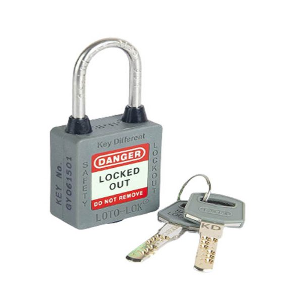 Loto Lok 3PTPGYKDR40 3-PTP Three Point Traceability Padlock - Grey(MOQ of 2 Pcs)