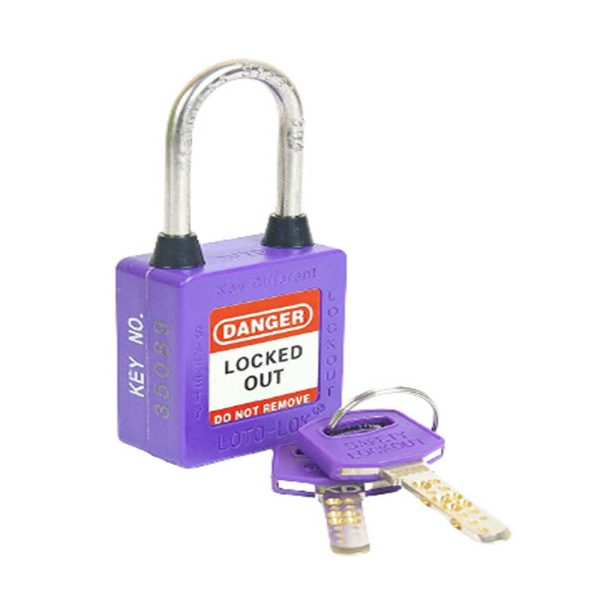 Loto Lok 3PTPPKDN40 3-PTP (Three Point Traceability Padlock) Purple(MOQ of 2 Pcs)