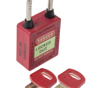 Loto Lok 3PTPRKDN40 3-PTP (Three Point Traceability Padlock) Red(MOQ of 2 Pcs)
