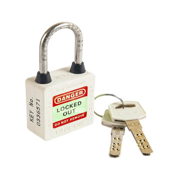 Loto Lok 3PTPWKDN40 3-PTP (Three Point Traceability Padlock) White(MOQ of 2 Pcs)