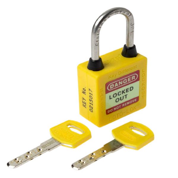 Loto Lok 3PTPYKDN40 3-PTP (Three Point Traceability Padlock) Yellow(MOQ of 2 Pcs)