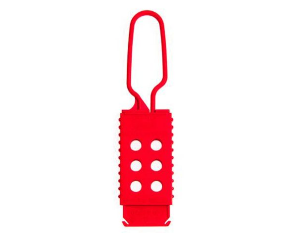 Loto-Lok Lockout Hasp, HSP-TAB-38, Steel, 38MM, Red(MOQ of 5Pcs)