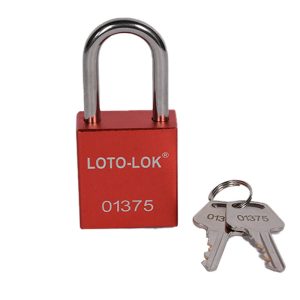 Loto Lok PD-ALRDKDS38 Aluminium Safety Padlock Red(MOQ of 2 Pcs)
