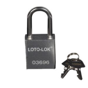 Loto Lok PD-ALSVKDS38 Aluminium Safety Padlock Silver(MOQ of 2 Pcs)