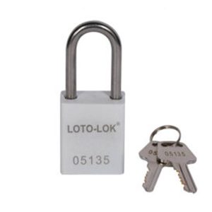 Loto Lok PD-ALWHKDS38 Aluminium Safety Padlock White(MOQ of 2 Pcs)